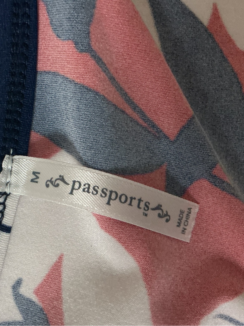 Passport Red, White & Navy Abstract Tie-Front V-Neck Top - Picture 6 of 9